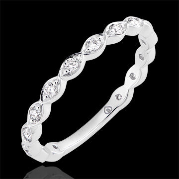 Edenly Trauring Tauperlen - 750er WeiÃŸgold und Diamanten