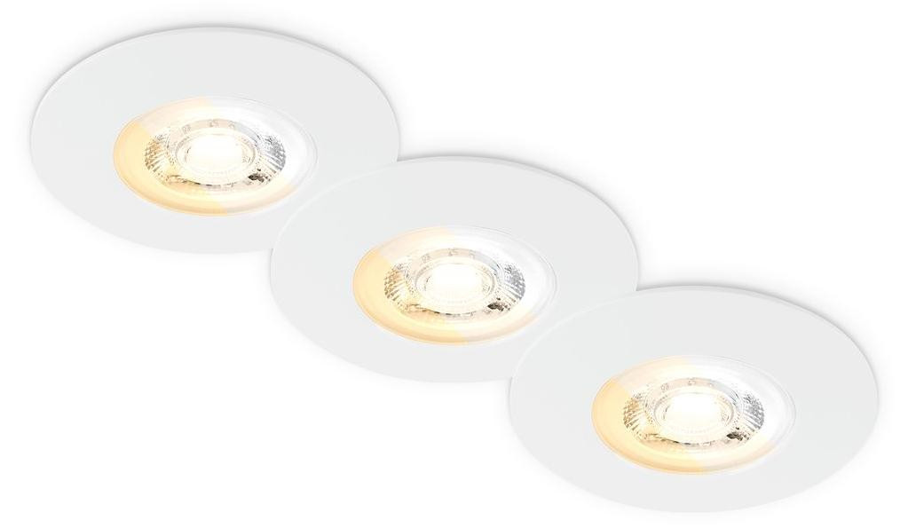 Briloner LED inbouwspots rond, set van 3, 68mm, 230V