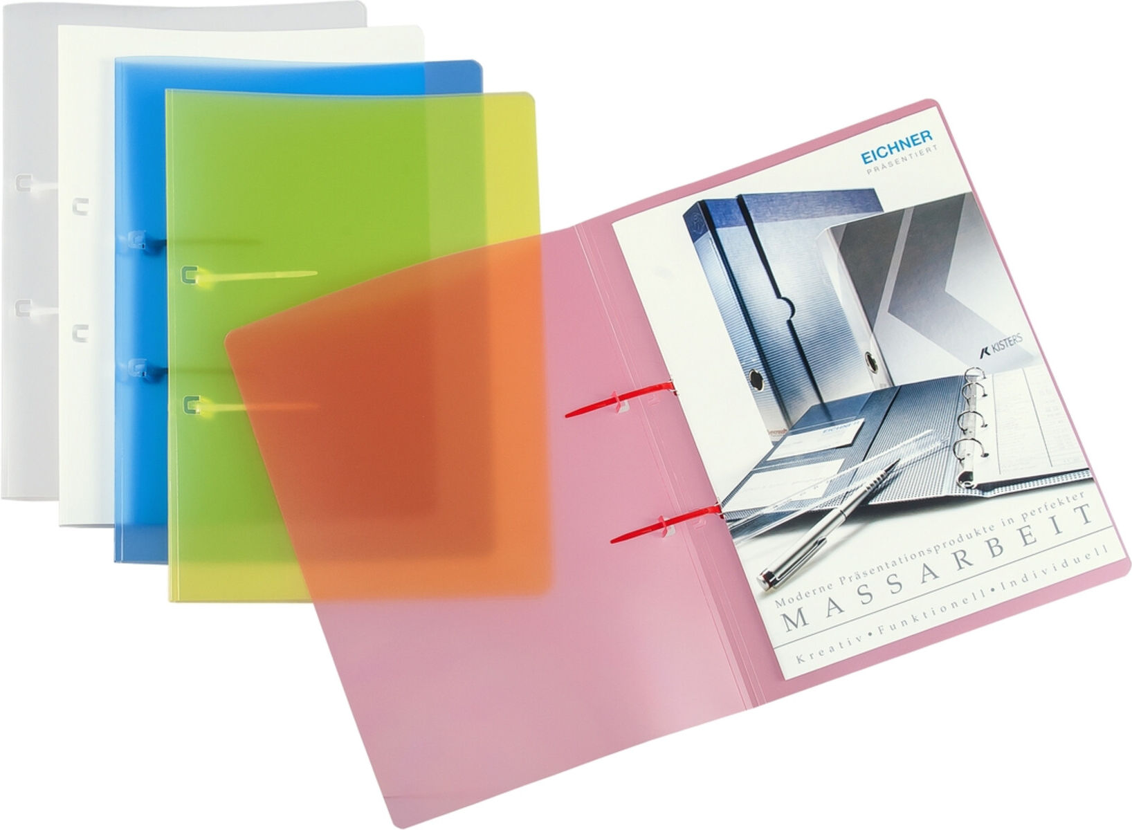 Eichner PP-Mappe A4 mit Klappen, blau-transparen (9038-00075)