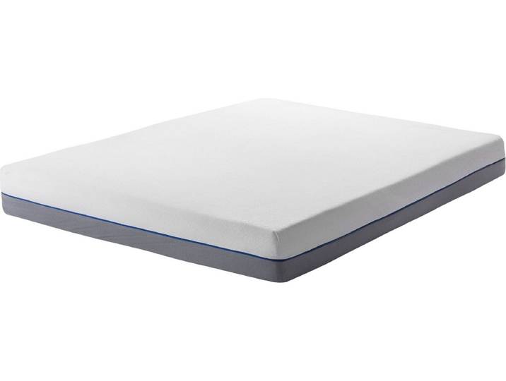BELIANI Doppelter Schaum Memory Foam Matratze Weiß und Grau 140 x 200 cm Viskoelastisch Hard Härtegrad