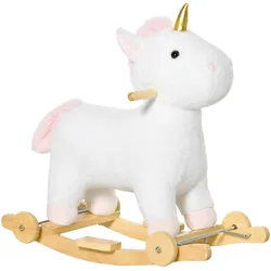 SCHAUKELPFERD 2-IN-1 Schaukeltier Babyschaukel Spielzeug Kinder Einhorn-Design