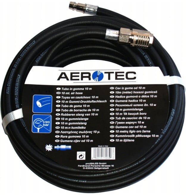 Tuyau d'air comprimé Aerotec 10 mètres x 6 mm, Max. Pression, 15 bar (2005740)