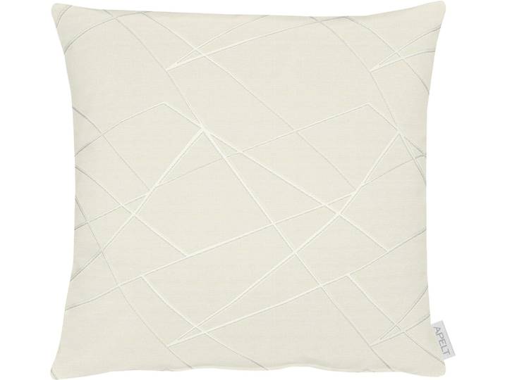 Dekokissen APELT Vio Gr. 1, weiss (weiß, gemustert), B:46cm H:5cm L:46cm, Leinen, Polyester, Dekokissen_Sitzkissen_Kissenhüllen, Dekokissen, Kissenhülle ohne Füllung, 1 Stück