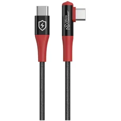 MicroConnect Safe Charge Angled USB-C to C (1.50 m, USB 2.0, 240 W), USB Kabel