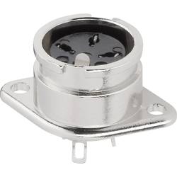 TRU COMPONENTS 1578834 DIN-Rundsteckverbinder Flanschbuchse, Kontakte gerade Polzahl: 5 Silber 1 St.