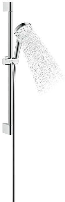 Hansgrohe Crometta 1jet Brauseset 26554400 weiss chrom, green 6 l/min, 65 cm Stange