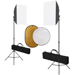 vidaXL Fagonon (Studioleuchte), Dauerlicht, Gold, Schwarz, Silber, Mehrfarbig