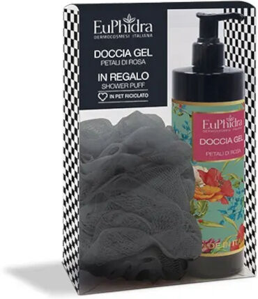 Zeta Farmaceutici Euphidra Cofanetto Petali Di Rosa Doccia Gel + Shower Puff