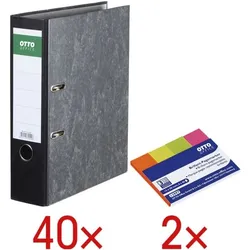 OTTO Office 40x Ordner »Classic« inkl. 2x Pagemarker schwarz, 8x32x28.5 cm