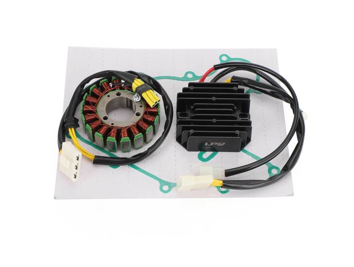Artudatech Magneto Stator + redresseur de tension + joint de générateur pour Duke 125 200 2011-2021 2012 2013 2014 2015 2016 2017 2018 2019 2020