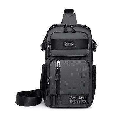 Taktische Crossbody-Brusttasche für Herren – wasserdichter Schulterrucksack mit mehreren Fächern, verschiedene Tragemöglichkeiten, sportlicher Outdoor-Stil, geeignet für Reisen, Wandern und das tägliche Pendeln