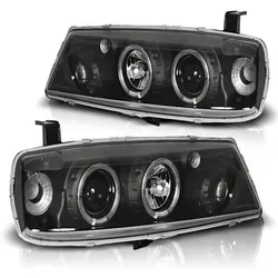 Scheinwerfer Angel Eyes passend für Opel Calibra Bj. 90-97 Schwarz