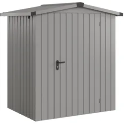 Hörmann Ecostar Metall-Gerätehaus "Euroline Trend" mit Satteldach ESD 1,graualuminium,166 x 118 cm