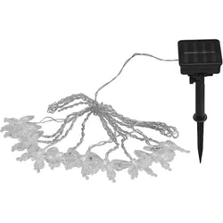 RGB LED Außen Solar Lichter Kette Schmetterling Optik Deko Garten Lampe Park Leuchte 10x, L 470 cm