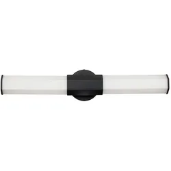 Wandlampe Wandleuchte Feuchtraumlampe Badezimmer 2 flammig Glas schwarz LED