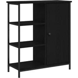 vidaXL Sideboard Schwarz Eiche 70x30x80 cm Holzwerkstoff