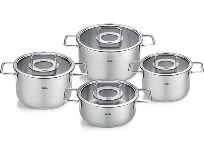 Fissler Pure Collection Pannenset met glazen deksel - 4 delig