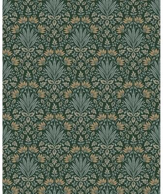 Chris Loves Julia x A-Street Prints Woodbury Evergreen Floral Damask Wallpaper