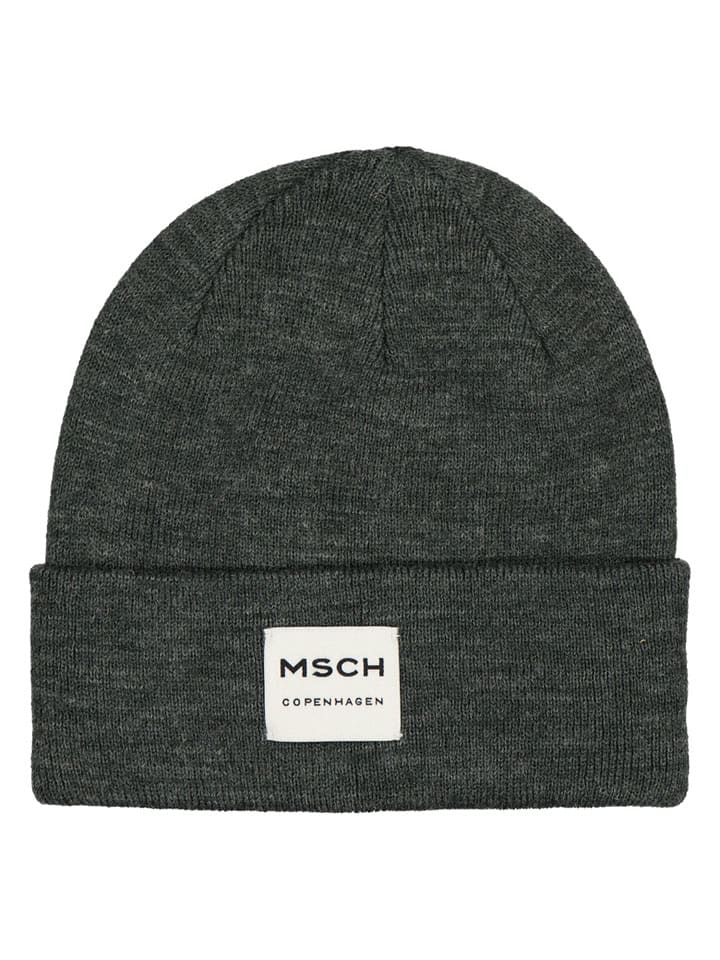 MOSS COPENHAGEN Beanie "Logo" in Anthrazit - onesize