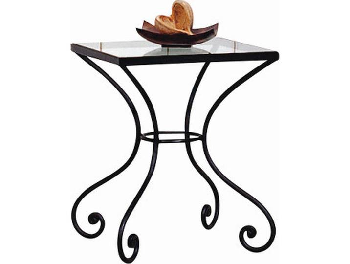 Hasena Beistelltisch, Schwarz, Metall, Glas, 42x50x37 cm, Wohnzimmer, Wohnzimmertische, Beistelltische, Beistelltische Metall