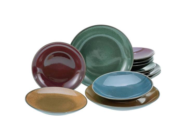 Creatable Tafelservice, Mehrfarbig, Keramik, 12-teilig, Essen & Trinken, Geschirr, Geschirr-Sets, Tafelservice