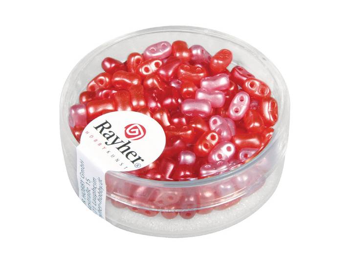 Rayher Doppelloch-Rocailles Mix 3 × 5 mm 12 g