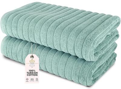 Classic Turkish Towels Brampton 2 Piece Luxury Turkish Cotton Jumbo Bath Sheets