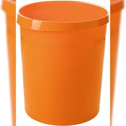 HAN Papierkorb Grip 18 Liter mit 2 Griffmulden Trend Colour orange Packung mit 15 Stück
