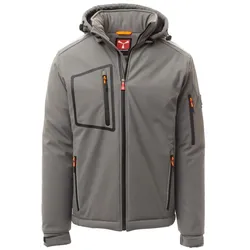 Payper Winter Softshelljacke Herren wasserdicht STREAM PAD Rauchgrau/Schwarz M