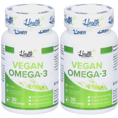 Health+ Vegan Omega-3 (60) Unflavoured x2 2x60 St