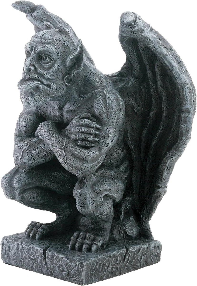 Grijs Gargoyle Beeldje van Hars voor Decoratie