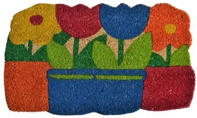 Imports Decor Flower Pots Door Mat - Pots Door Mat