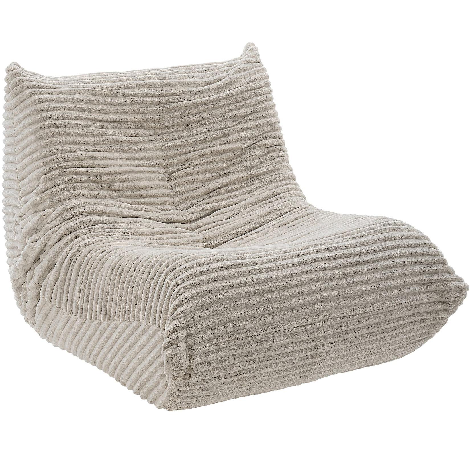 tectake® Relaxsessel, mit Samtcord-Bezug, rutschfeste Unterseite, 95 x 100 x 75 cm