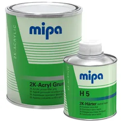MIPA 2K Acryl Grundierfüller grau 10:1 inkl. Härter, 1kg Set