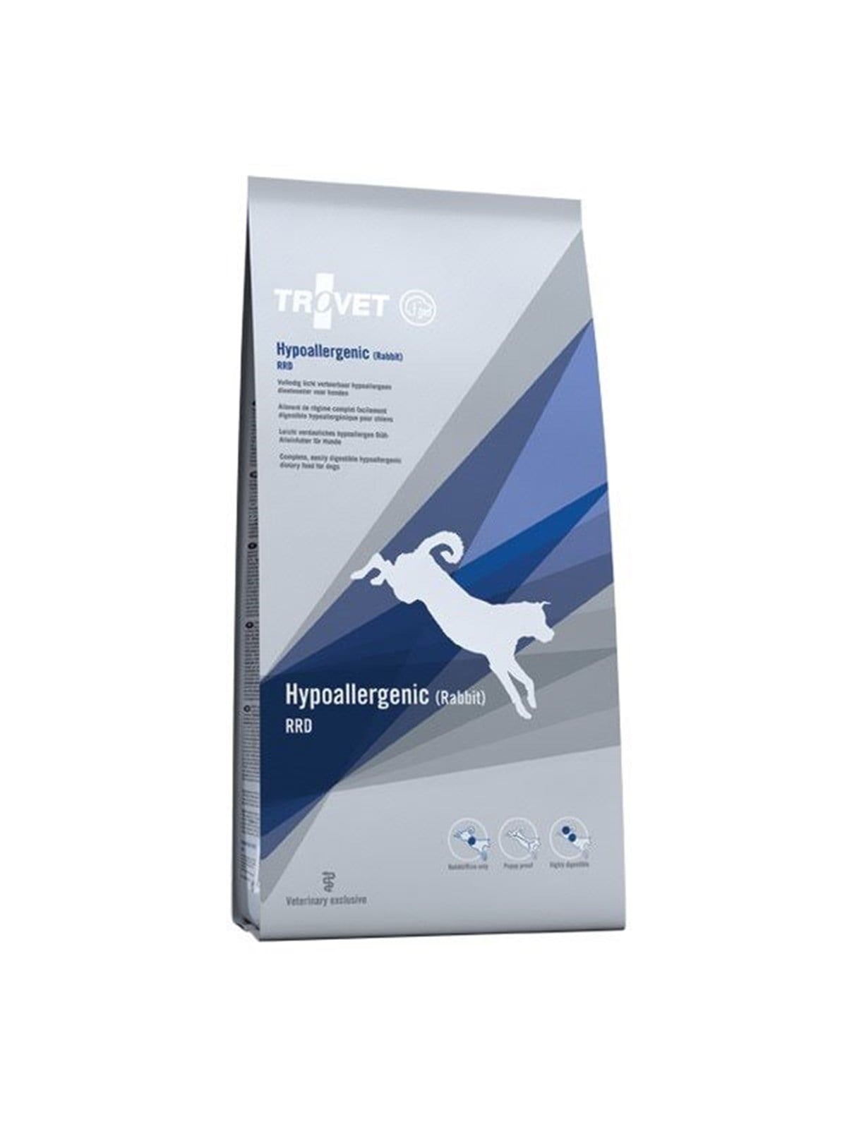 TROVET Hypoallergenic RRD Kaninchen - Trockenfutter für Hunde - 3kg