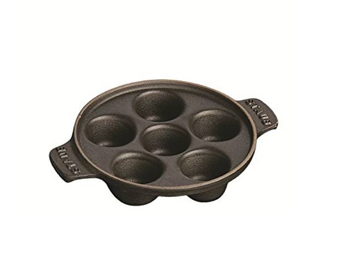 STAUB Poêlon en Fonte pour Escargots\, Rond\, Ø 14 cm\, Noir