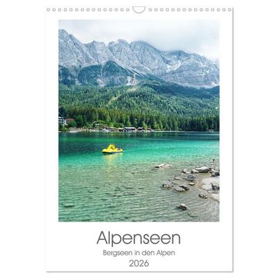 Alpenseen (Wandkalender 2026 DIN A3 hoch), CALVENDO Monatskalender