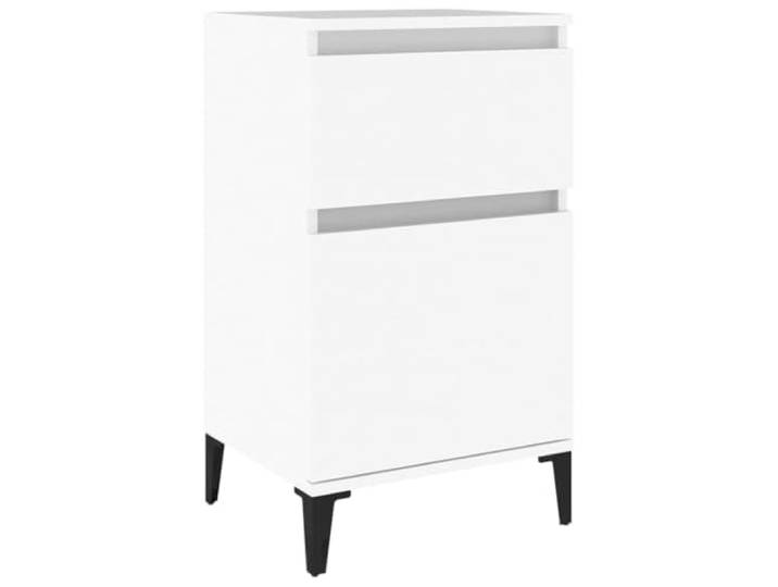 GHVBNMF Nachttisch Weiß 40x35x70 cm Beistelltisch Holzwerkstoff Stilvoller Beistellschrank fürs Schlafzimmer mit reichlich Stauraum und robuster Ablagefläche für Ihre Dekoration.