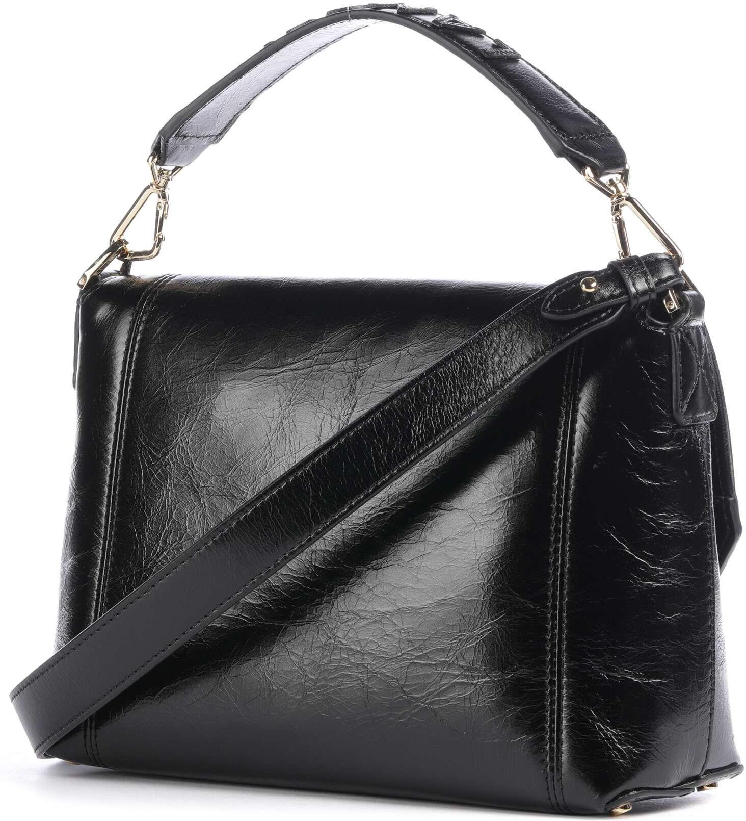 Lancel Ninon M Handtasche aus Leder, schwarz