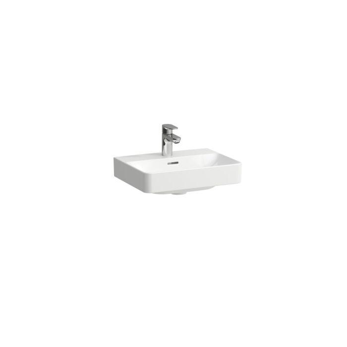 Laufen PRO X Handwaschbecken H8158610001421 45x34cm, ohne Hahnloch, ohne Überlauf, Überlaufkanal unten geschlossen, weiß