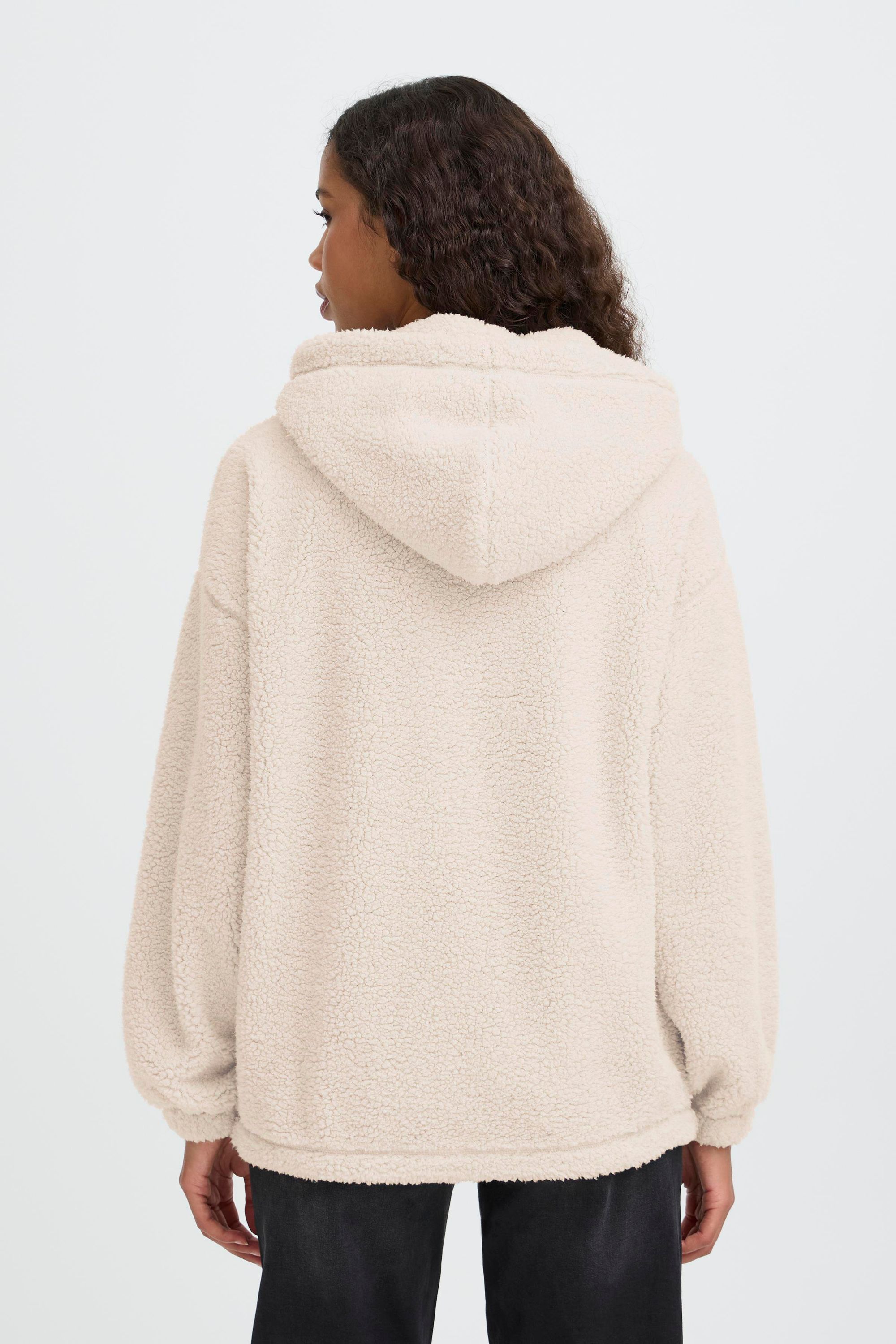 Kapuzenpullover OXMO "Kapuzenpullover OXBerina", Damen, Gr. L, beige (oatmeal), Obermaterial: 100% Polyester PES., Pullover Kapuzenpullover