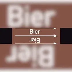 Rohrleitungskennzeichen Bier - 33000x90 mm Folie selbstklebend