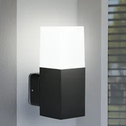 Design Außen Wand Lampe UP Strahler ALU Terrassen Balkon Leuchte schwarz V-Tac 7563