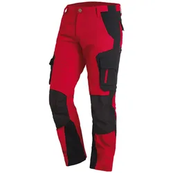 Arbeitshose FLORIAN - 88 - rot/schwarz
