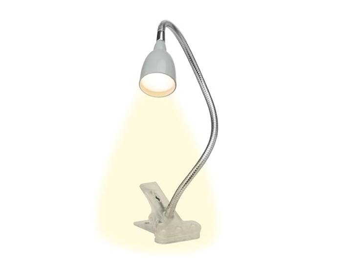Brilliant Lampe Anthony Schreibtischlampe eisen/titan verstellbare Klemmlampe - LED Tischlampe - LED Klemmleuchte mit Kabel inkl. Leuchtmittel