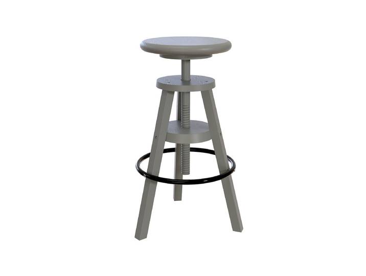 Tabouret de bar bois à vis Gris