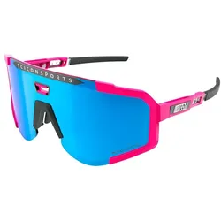 Scicon, Unisex, Sportbrille, Aeroscope cykelbriller pink fluo/multimirror blue (Pink-fluo black matte, Multimirror Blue), Mehrfarbig, Pink