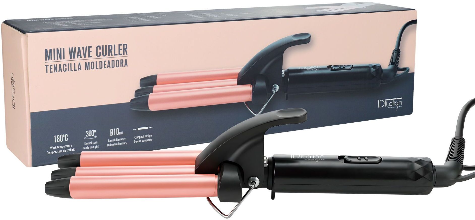 Italian Design Mini Wave Fer à boucler   noir - Refurbished