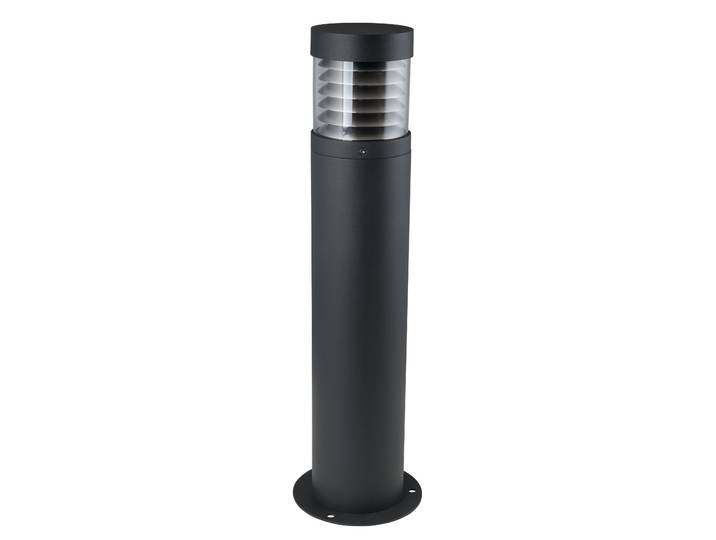 Sockelleuchte HEITRONIC Kresos , grau (anthrazit), H:26cm Ø:12cm, Leuchten, Sockelleuchte, Sockelleuchte, Außenlampe, klarer 360-Lichtaustritt