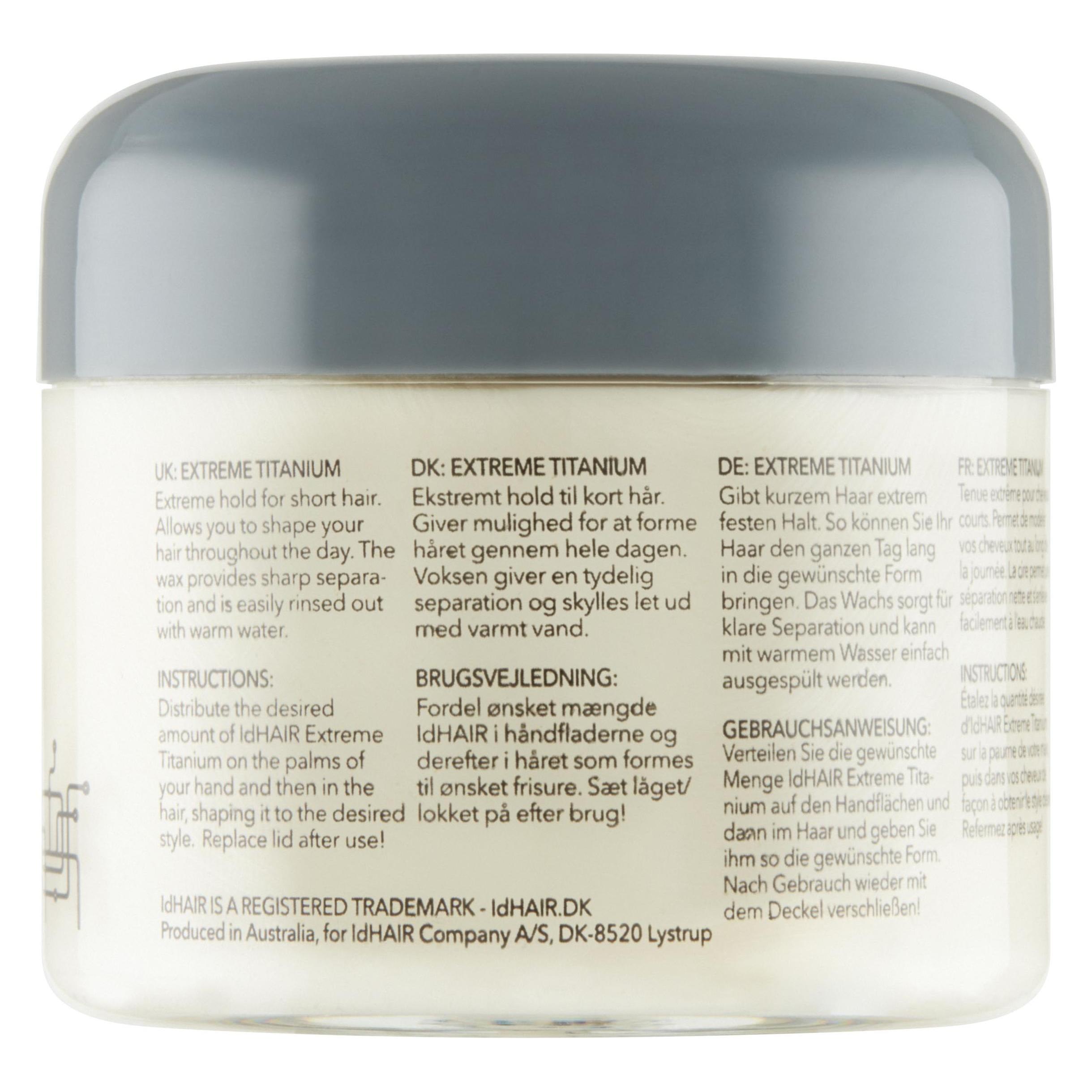 IdHair Extreme Titanium Haarwachs 100 ml (Haarwachs, 100 ml) (20119)